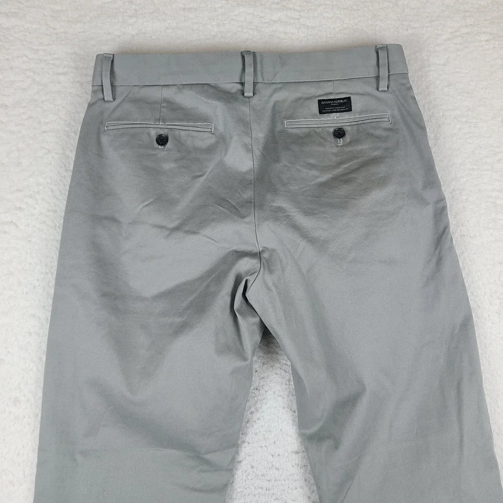 Banana Republic Pants Mens 32x32 Gray Straight Performance Emerson Chino *